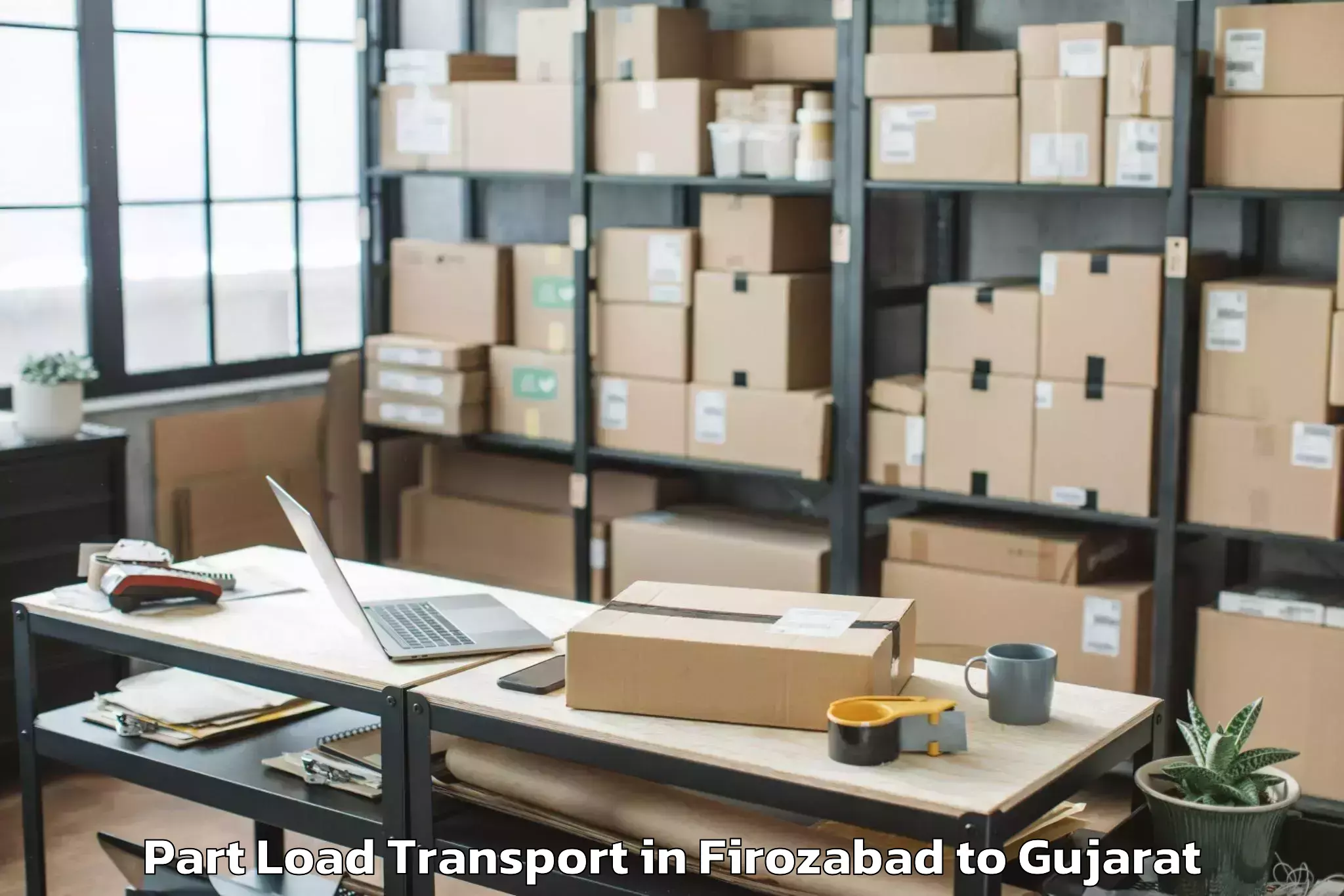 Expert Firozabad to Iiit Vadodara Part Load Transport